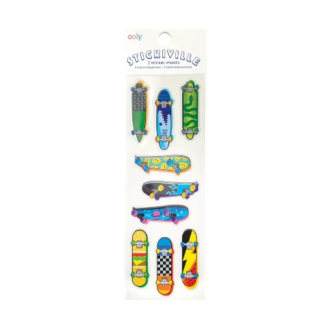Ooly Stickiville Skinny Skateboards - Treasure Island Toys