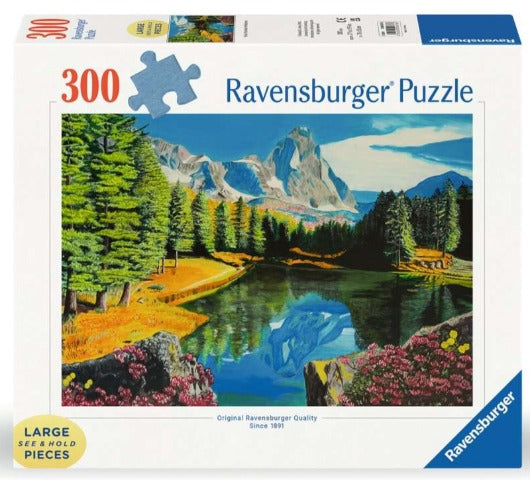 Ravensburger Puzzle Large Format 300 Piece, Rocky Mountain Reflections - Treasure Island Toys