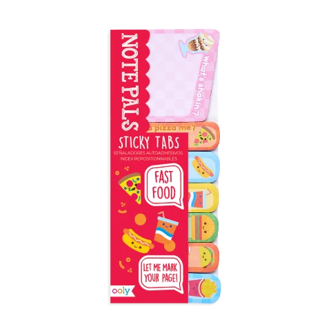 Ooly Note Pals Sticky Tabs Fast Food - Treasure Island Toys