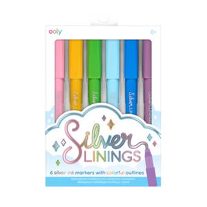 Ooly Silver Linings Outline Markers - Treasure Island Toys