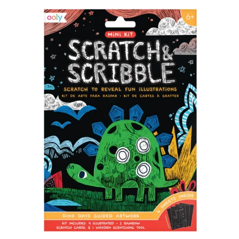 Ooly Mini Scratch & Scribble Dinosaur Days - Treasure Island Toys