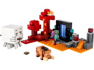 Lego Minecraft The Nether Portal Ambush - Treasure Island Toys