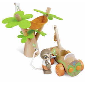 Hape Dollhouse Green Planet Explorers Tree Planting E-Car - Treasure Island Toys