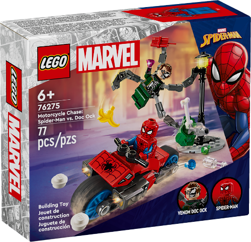 LEGO Marvel Motorcycle Chase: Spider-Man vs. Doc Ock - Treasure Island Toys
