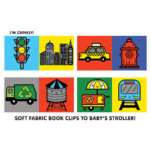 Galison Mudpuppy Crinkle Stroller Book - City Baby - Treasure Island Toys