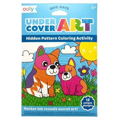 Ooly Undercover Art Hidden Patterns Colouring Dog Days - Treasure Island Toys