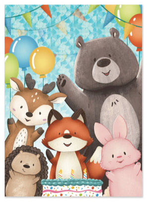 Greeting Card Birthday - Woodland Animals - Treasure Island Toys