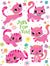 Greeting Card Enclosure -  Pink Kitties - Treasure Island Toys