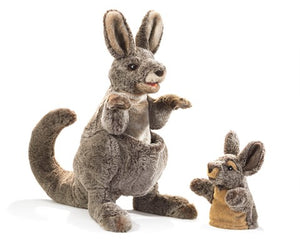 Folkmanis Puppet - Kangaroo & Joey - Treasure Island Toys