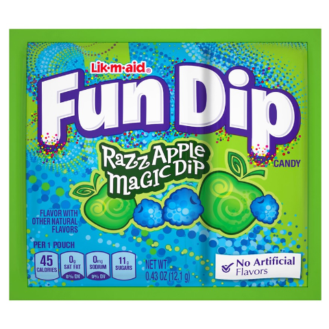 Wonka Fun Dip Lik-M-Aid Razz Apple Magic - Treasure Island Toys