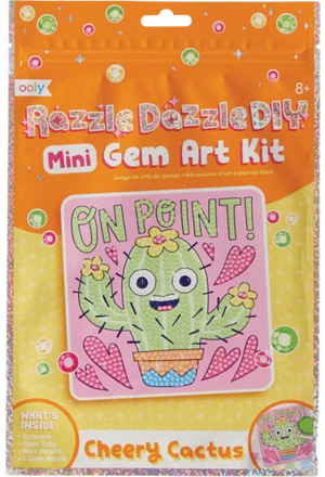 Ooly Razzle Dazzle DIY Gem Art - Cheery Cactus - Treasure Island Toys