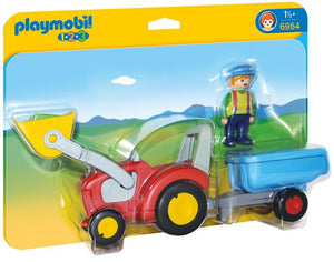 Playmobil 1.2.3 Tractor with Trailer - Treasure Island Toys