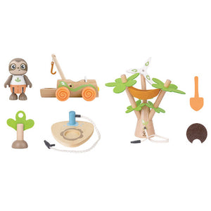 Hape Dollhouse Green Planet Tree Planting E-Car - Treasure Island Toys
