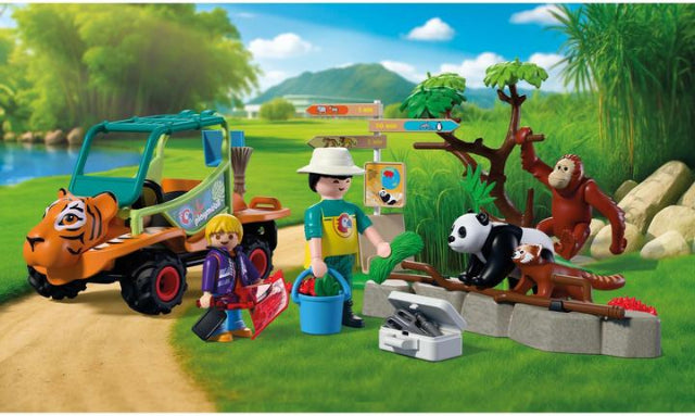 Playmobil Zoo Zookeeper with Vehicle