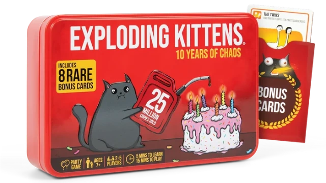 Exploding Kittens 10 Years Anniversary Tin