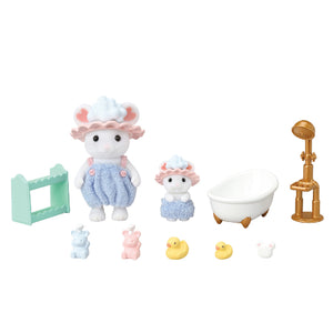 Calico Critters Ready-to-Play - Bathtime Bubble Siblings - Treasure Island Toys