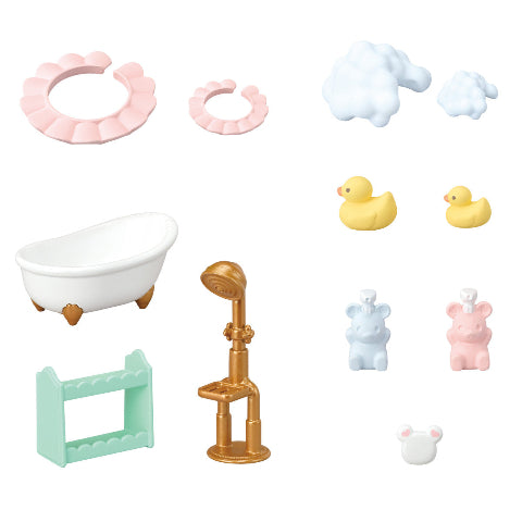 Calico Critters Ready-to-Play - Bathtime Bubble Siblings - Treasure Island Toys