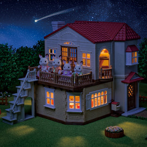 Calico Critters Gift House - Red Roof Country Home Secret Attic Playroom - Treasure Island Toys