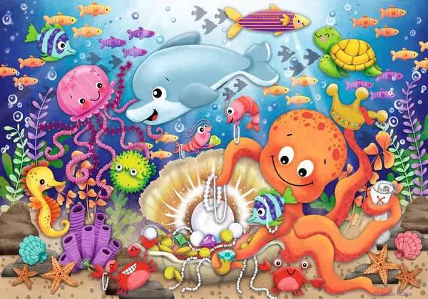 Ravensburger Floor Puzzle 24 Piece, Fishie's Fortune - Treasure Island Toys