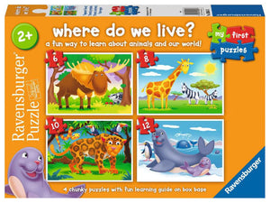 Ravensburger Puzzle My First Where Do We Live - Treasure Island Toys