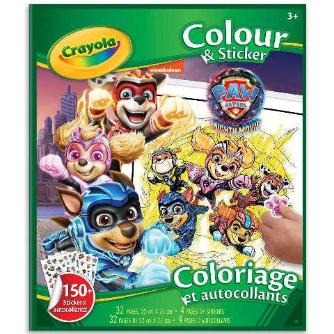 Crayola Colour & Sticker Paw Patrol - Treasure Island Toys