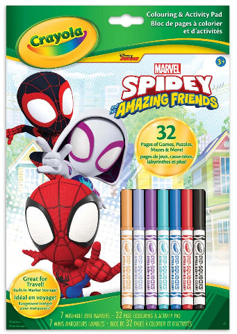 Crayola Colouring & Activity Spidey & Friends - Treasure Island Toys