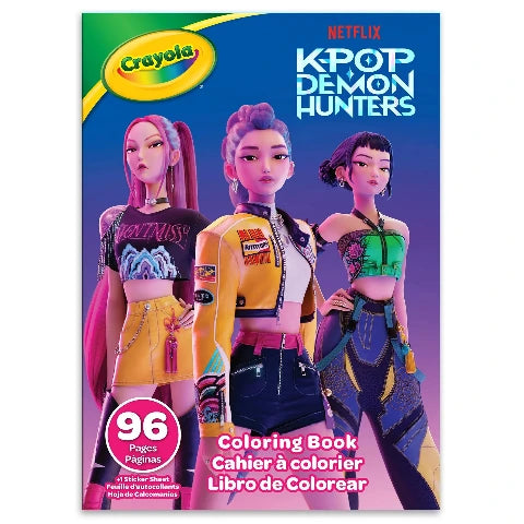 Crayola Colouring Book K-Pop Demon Hunter, 96 Pahe - Treasure Island Toys