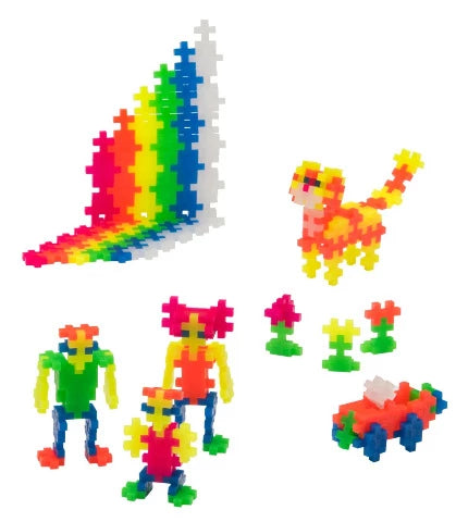 Plus-Plus Tube 240 Piece, Neon - Treasure Island Toys