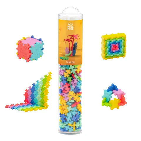 Plus-Plus Tube 240 Piece, Tropical - Treasure Island Toys