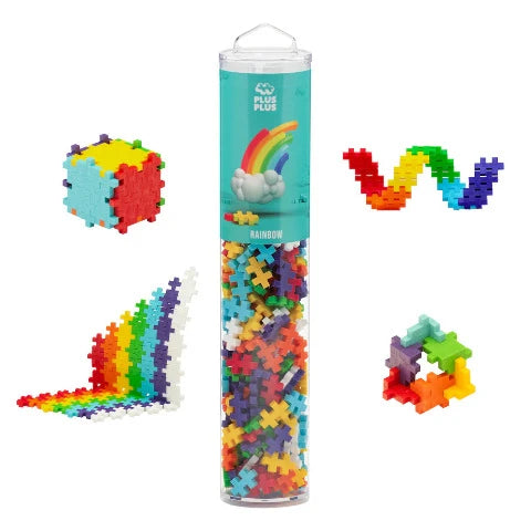 Plus-Plus Tube 240 Piece, Rainbow - Treasure Island Toys