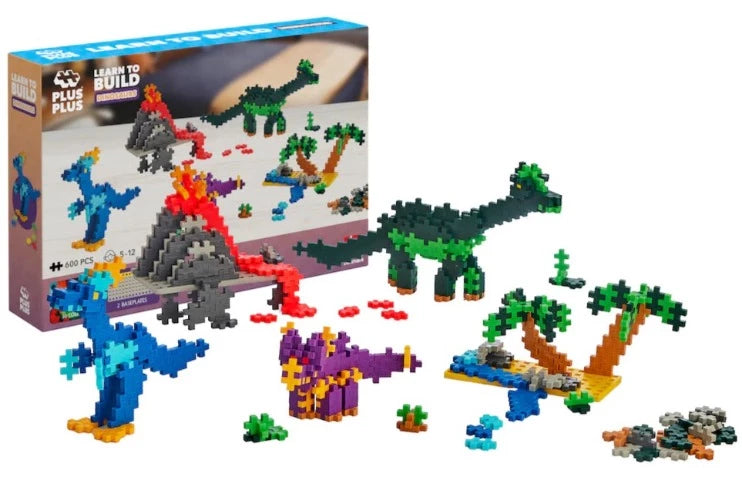 Plus-Plus Learn to Build Dinosaurs - Treasure Island Toys