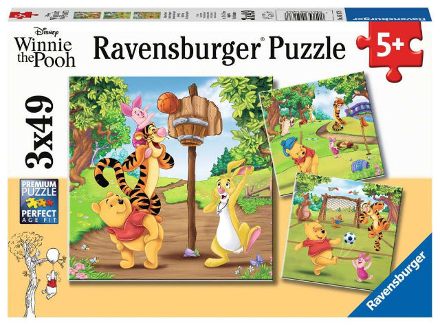 Ravensburger Puzzle 3 x 49 Piece, Winnie-the-Pooh Sports Day - Treasure Island Toys