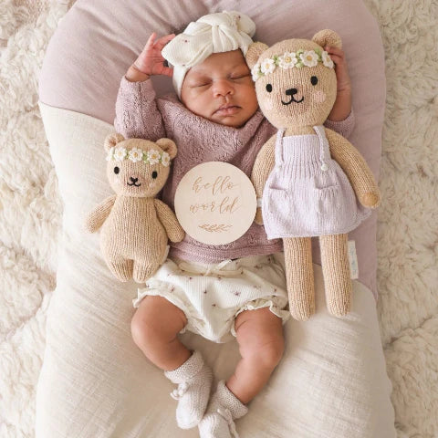 Cuddle + Kind Baby Honey Bear Ivory Floral