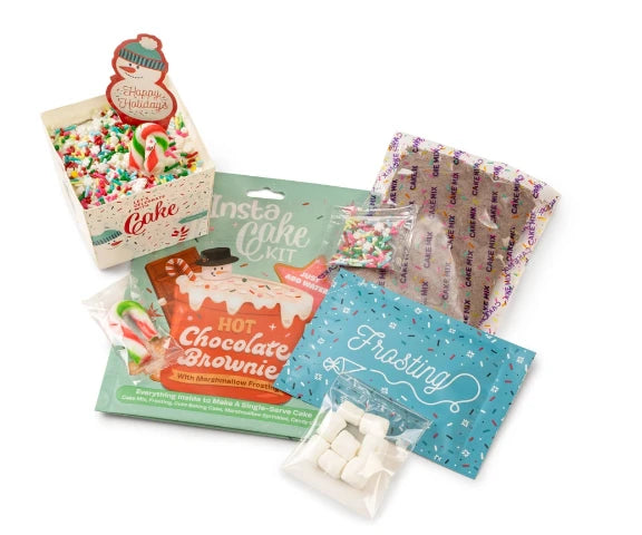 InstaCake Holiday Hot Chocolate Brownie - Marshmallow Frosting - Treasure Island Toys