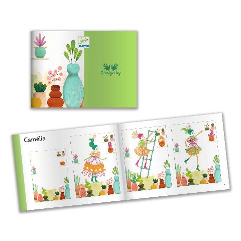 Djeco Art Kit - Stamp Set Flower Girls