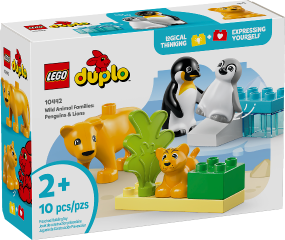 LEGO Duplo Town Wild Animal Families: Penguins & Lions