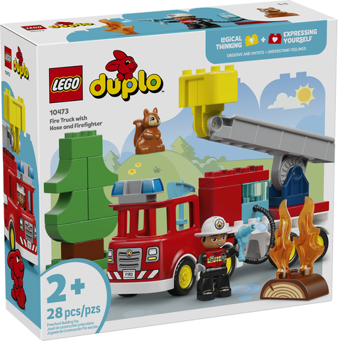 LEGO Duplo Town Fire Truck with Hose and Firefighter