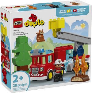 LEGO Duplo Town Fire Truck with Hose and Firefighter