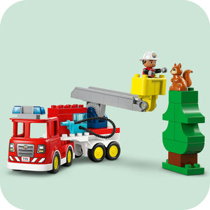 LEGO Duplo Town Fire Truck with Hose and Firefighter