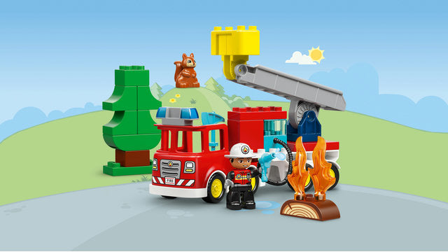 LEGO Duplo Town Fire Truck with Hose and Firefighter