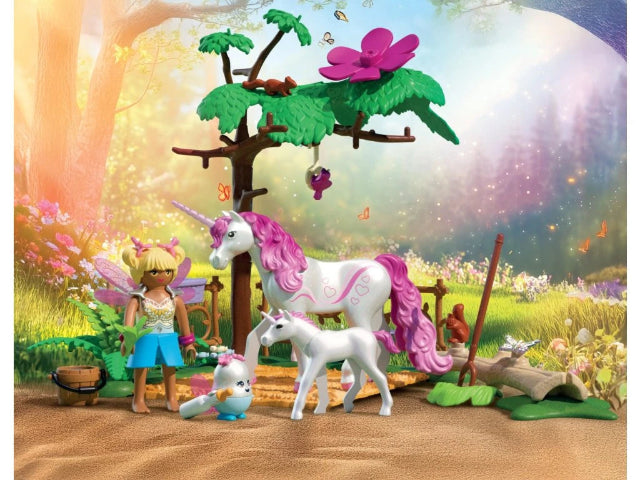 Playmobil Magic Unicorn Magical Unicorn Stable for Mother & Foal - Treasure Island Toys