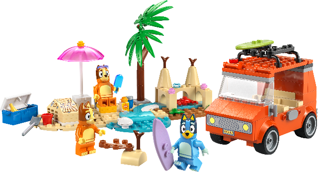 LEGO Bluey Beach & Family Car Trip - Treasure Island Toys
