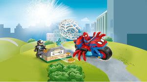 LEGO Marvel Spidey On His Motorcycle vs. Rhino