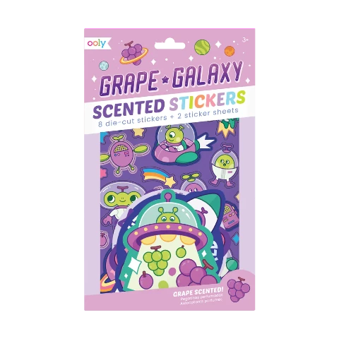 Ooly Stickiville Scented Stickers Grape Galaxy - Treasure Island Toys