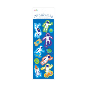 Ooly Stickiville Skinny Stickers Astronauts Glow-in-the-Dark - Treasure Island Toys