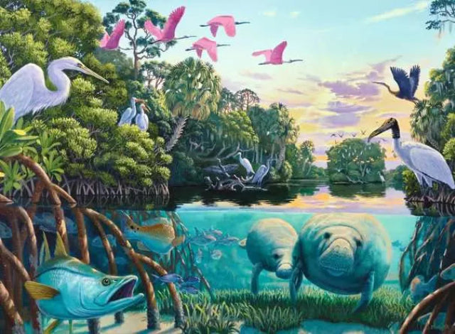 Ravensburger Puzzle 500 Piece Large Format, Manatee Moments
