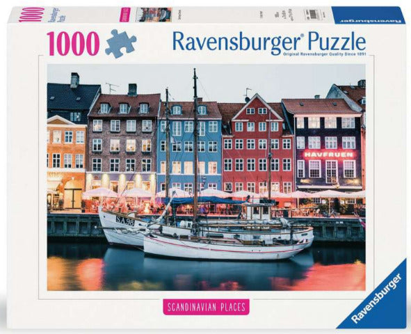 Ravensburger Puzzle 1000 Piece, Scandinavian Places: Copenhagen, Denmark - Treasure Island Toys