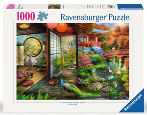 Ravensburger Puzzle 1000 Piece, Japanese Garden Teahouse - Treasure Island Toys