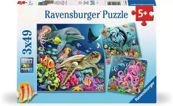 Ravensburger Puzzle 3 x 49 Piece, Underwater - Treasure Island Toys