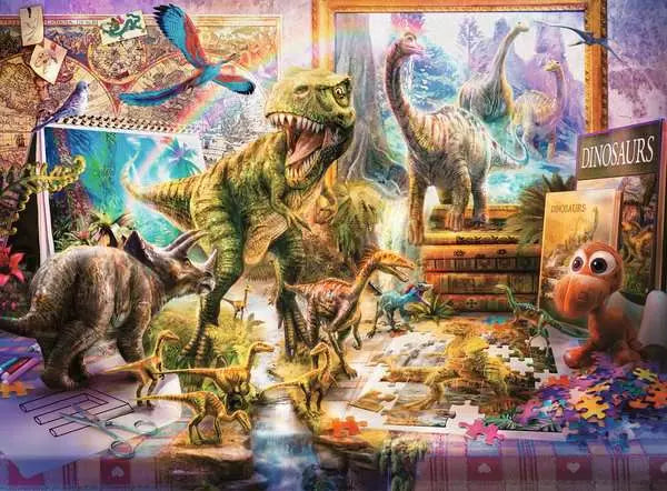 Ravensburger Puzzle 100 Piece, Dinosaur Escape - Treasure Island Toys